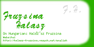 fruzsina halasz business card